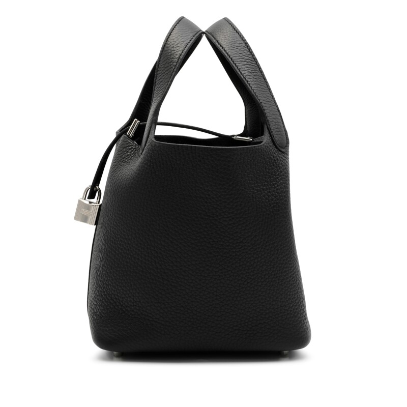 Hermès Black Clemence Picotin Lock 18 Palladium Hardware - Image 2